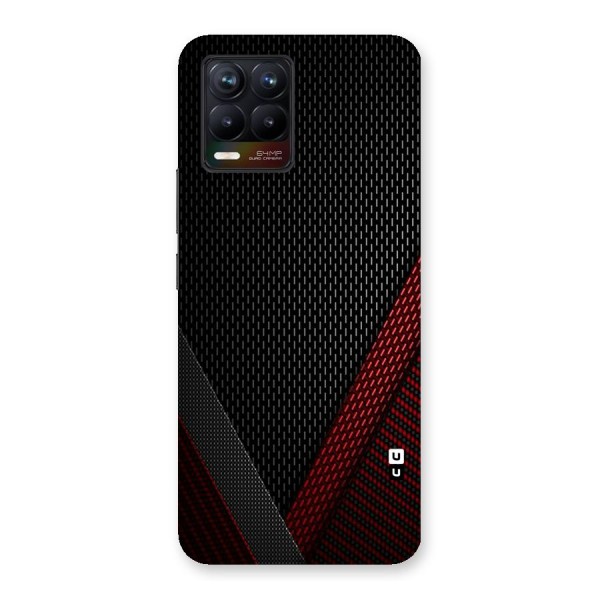 Classy Black Red Design Back Case for Realme 8