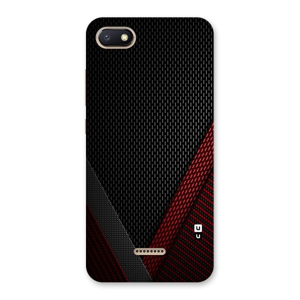 Classy Black Red Design Back Case for Redmi 6A