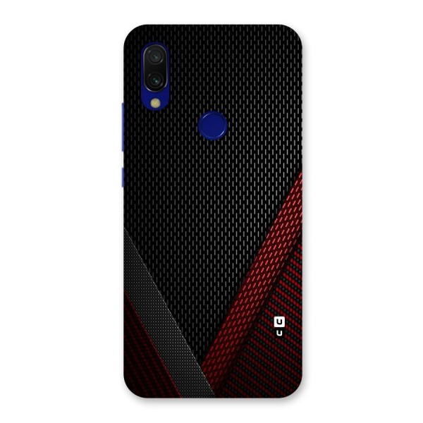 Classy Black Red Design Back Case for Redmi 7