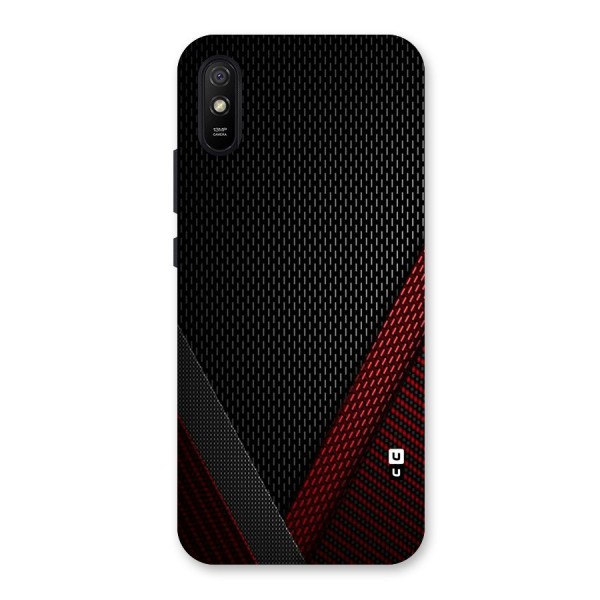 Classy Black Red Design Back Case for Redmi 9A