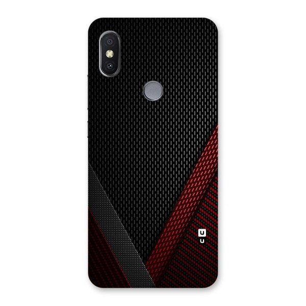 Classy Black Red Design Back Case for Redmi Y2