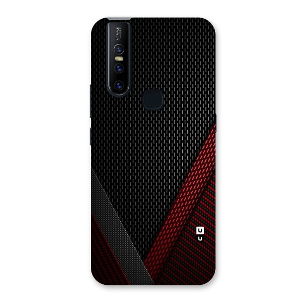 Classy Black Red Design Back Case for Vivo V15