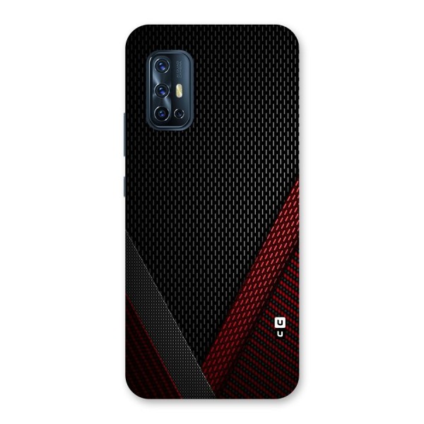 Classy Black Red Design Back Case for Vivo V17