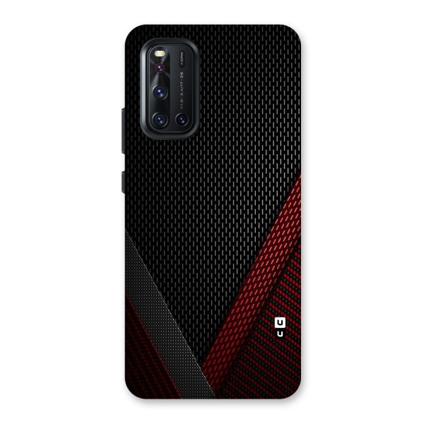 Classy Black Red Design Back Case for Vivo V19