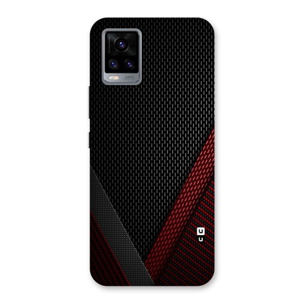 Classy Black Red Design Back Case for Vivo V20