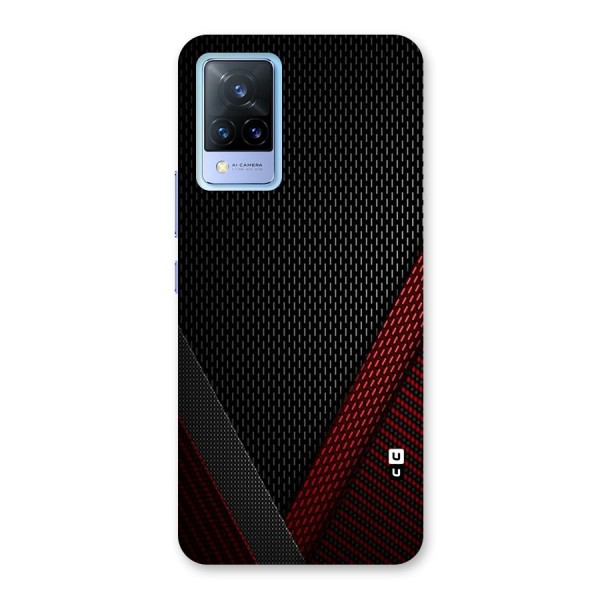 Classy Black Red Design Back Case for Vivo V21 5G