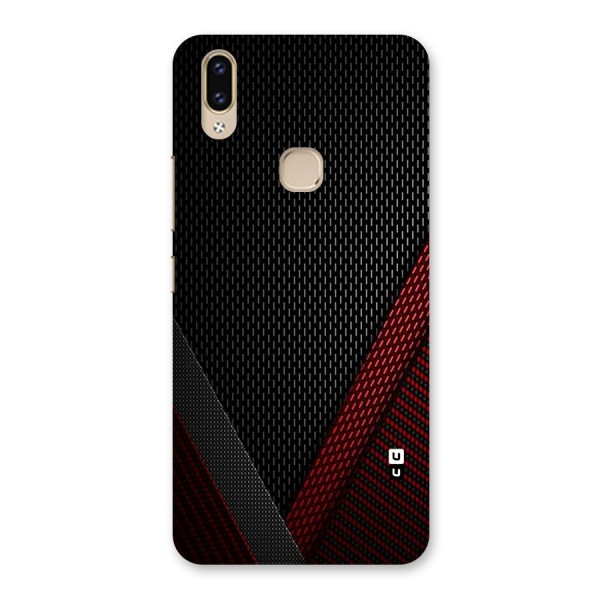 Classy Black Red Design Back Case for Vivo V9 Youth