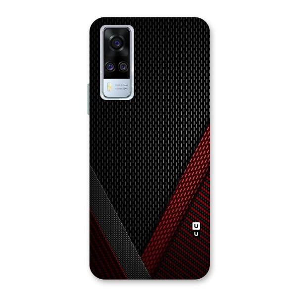 Classy Black Red Design Back Case for Vivo Y51A