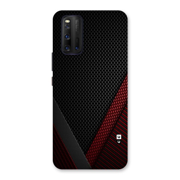 Classy Black Red Design Back Case for Vivo iQOO 3