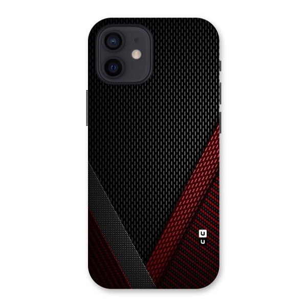 Classy Black Red Design Back Case for iPhone 12