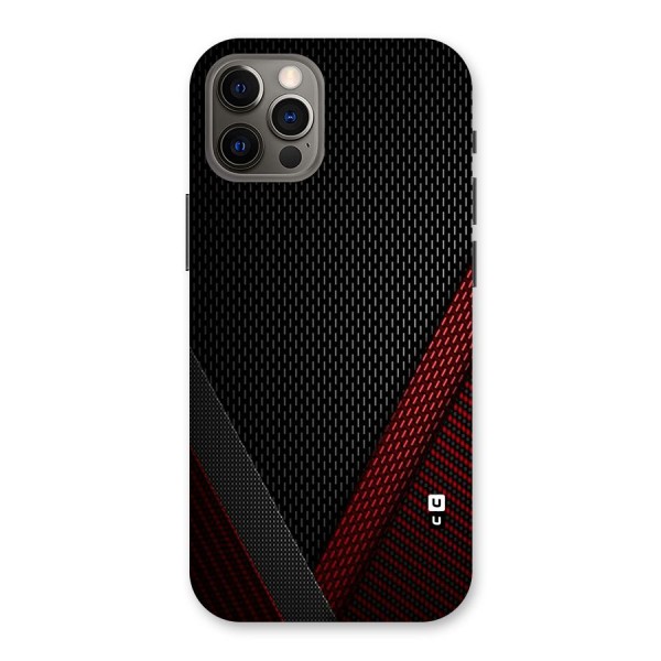 Classy Black Red Design Back Case for iPhone 12 Pro