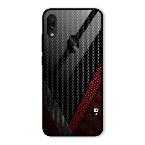 Classy Black Red Design Glass Back Case for Redmi Note 7 Pro