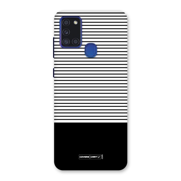 Classy Black Stripes Back Case for Galaxy A21s