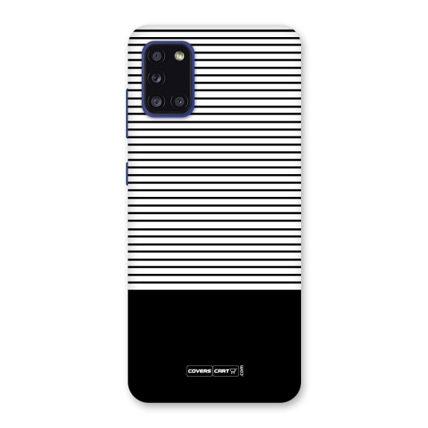 Classy Black Stripes Back Case for Galaxy A31
