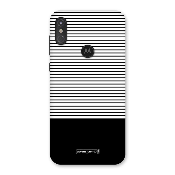 Classy Black Stripes Back Case for Motorola One Power