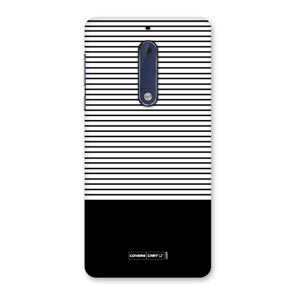 Classy Black Stripes Back Case for Nokia 5