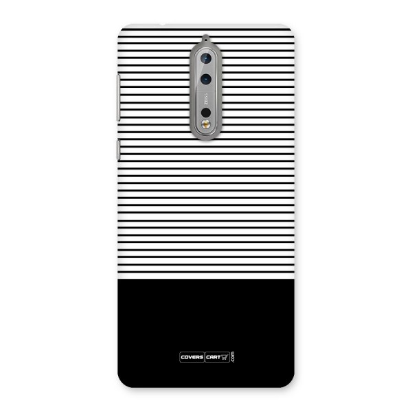 Classy Black Stripes Back Case for Nokia 8