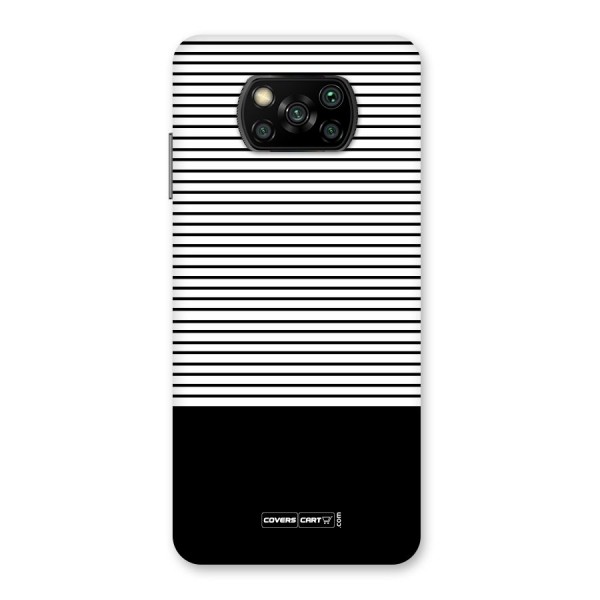 Classy Black Stripes Back Case for Poco X3