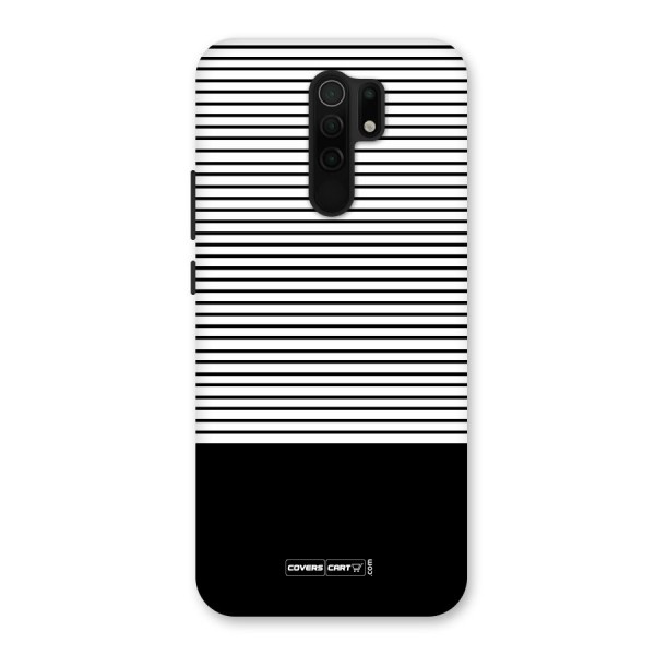 Classy Black Stripes Back Case for Redmi 9 Prime