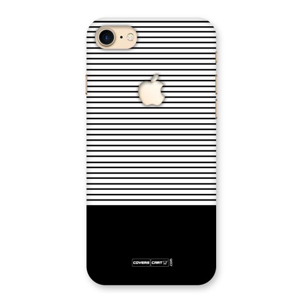 Classy Black Stripes Back Case for iPhone 7 Apple Cut