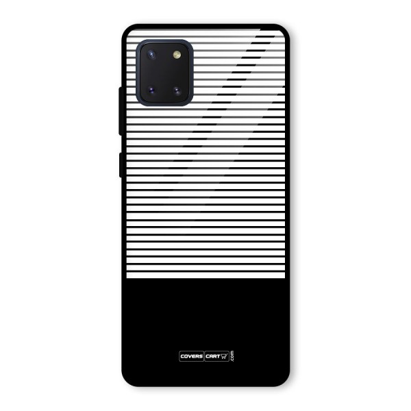 Classy Black Stripes Glass Back Case for Galaxy Note 10 Lite