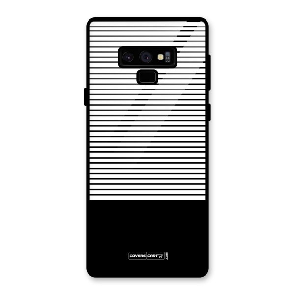 Classy Black Stripes Glass Back Case for Galaxy Note 9