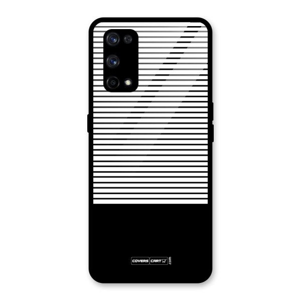 Classy Black Stripes Glass Back Case for Realme X7 Pro