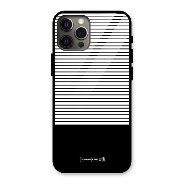 Classy Black Stripes Glass Back Case for iPhone 12 Pro Max