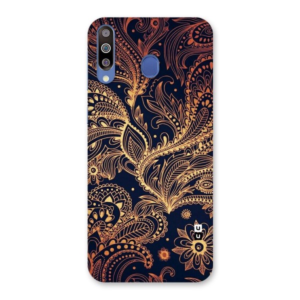 Classy Golden Leafy Design Back Case for Galaxy M30