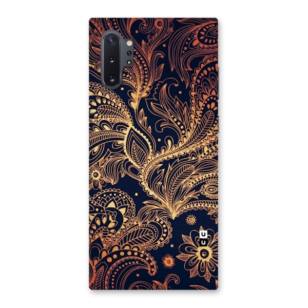 Classy Golden Leafy Design Back Case for Galaxy Note 10 Plus