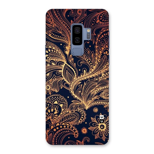 Classy Golden Leafy Design Back Case for Galaxy S9 Plus