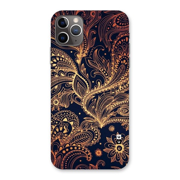 Classy Golden Leafy Design Back Case for iPhone 11 Pro Max