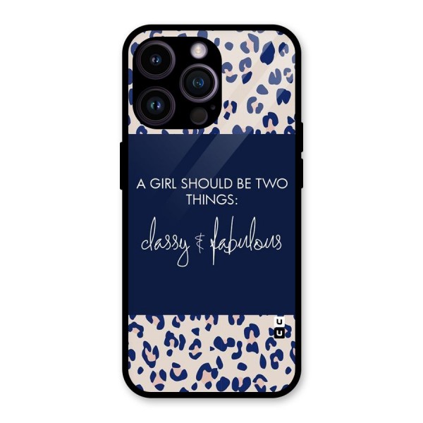 Classy and Fabulous Glass Back Case for iPhone 14 Pro Max