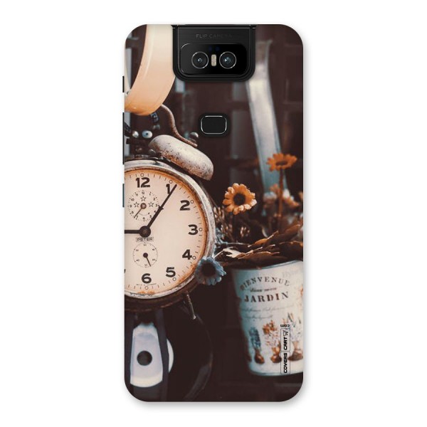 Clock And Flowers Back Case for Zenfone 6z