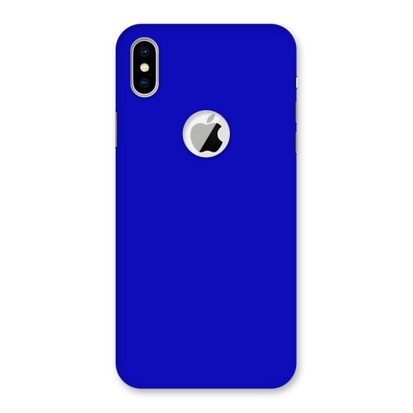 Cobalt Blue Back Case for iPhone XS Logo Cut