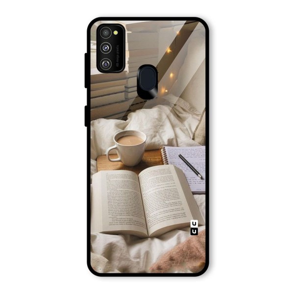 Coffee And Books Glass Back Case for Galaxy M30s