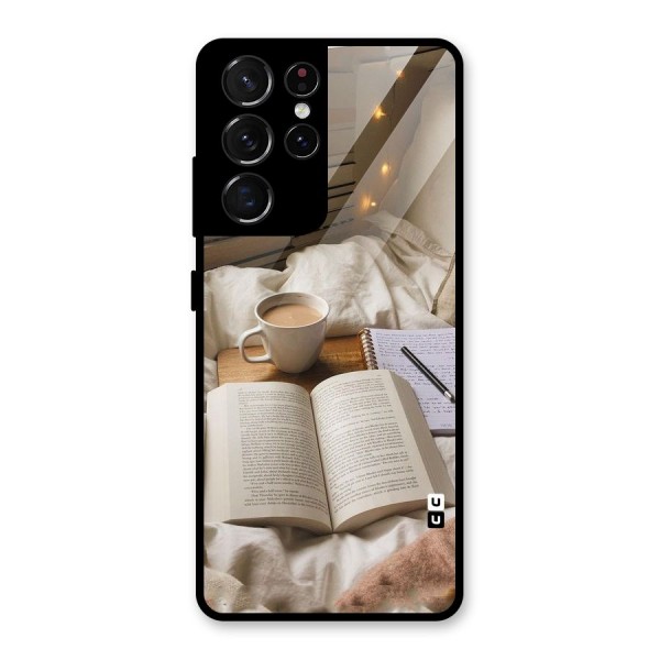 Coffee And Books Glass Back Case for Galaxy S21 Ultra 5G