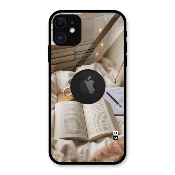 Coffee And Books Glass Back Case for iPhone 11 Logo Cut