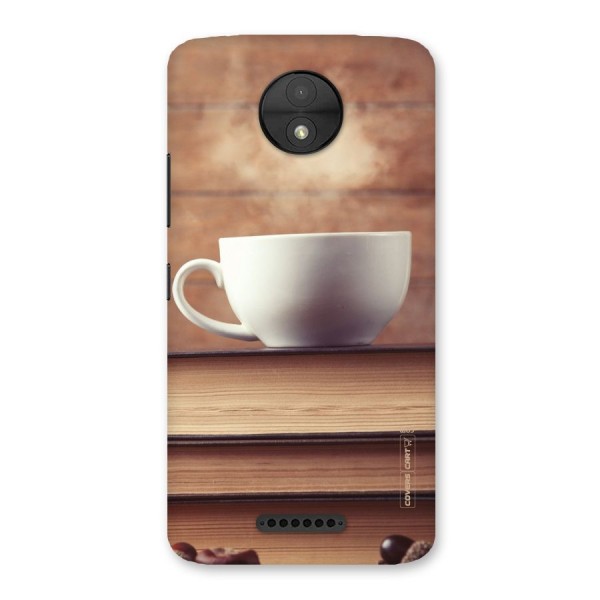 Coffee And Bookworm Back Case for Moto C