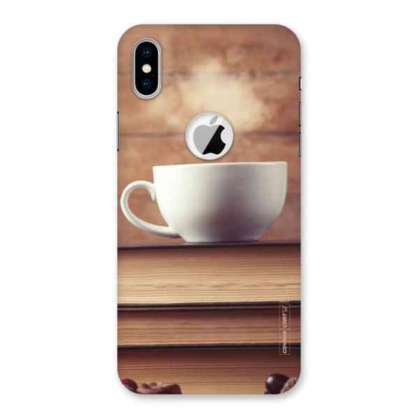 Coffee And Bookworm Back Case for iPhone XS Logo Cut