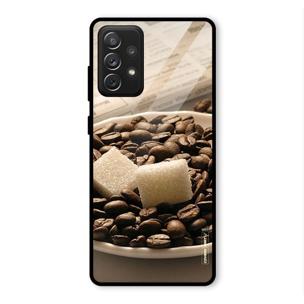 Coffee And Sugar Cubes Glass Back Case for Galaxy A72