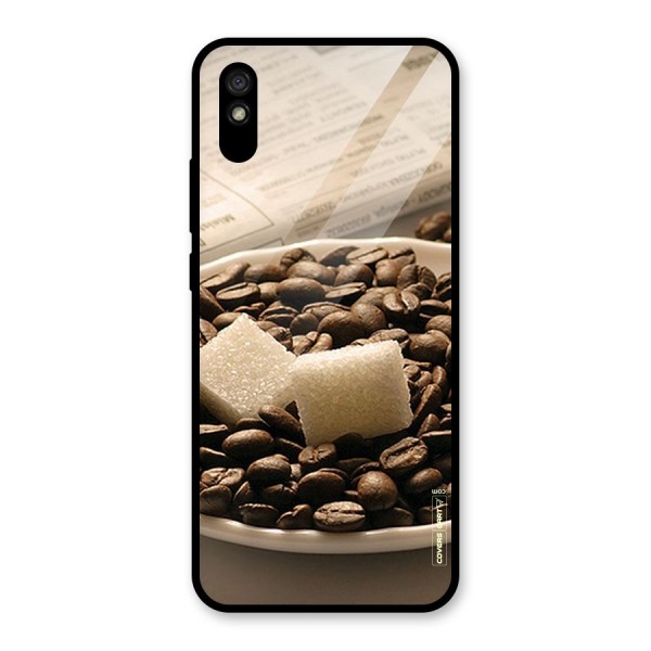 Coffee And Sugar Cubes Glass Back Case for Redmi 9i