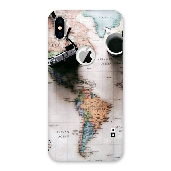 Coffee And Travel Back Case for iPhone X Logo Cut