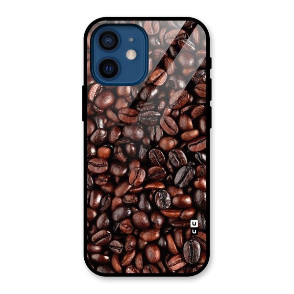 Coffee Beans Texture Glass Back Case for iPhone 12 Mini