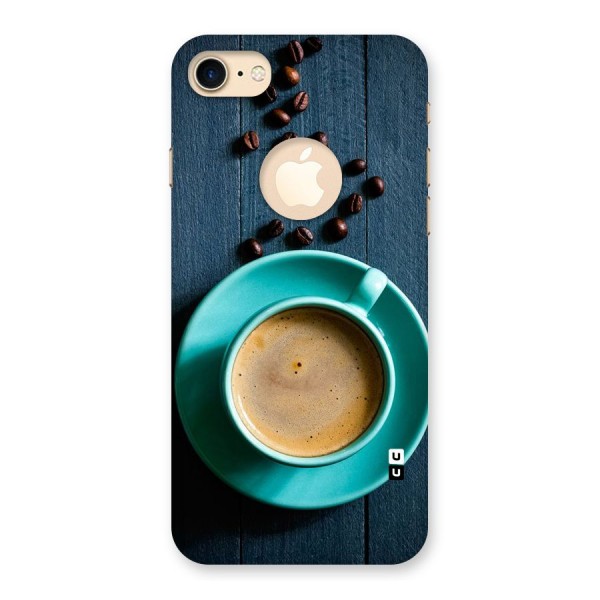 Coffee Beans and Cup Back Case for iPhone 8 Logo Cut