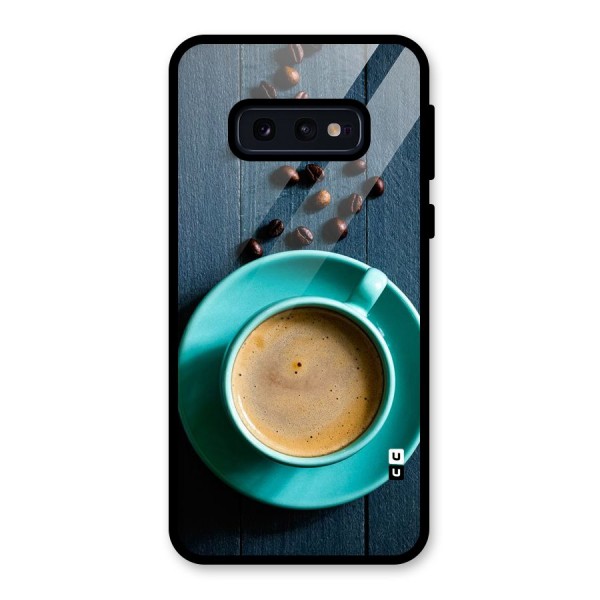 Coffee Beans and Cup Glass Back Case for Galaxy S10e