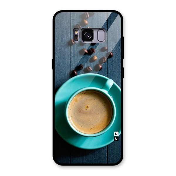 Coffee Beans and Cup Glass Back Case for Galaxy S8