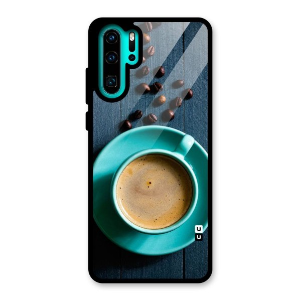 Coffee Beans and Cup Glass Back Case for Huawei P30 Pro