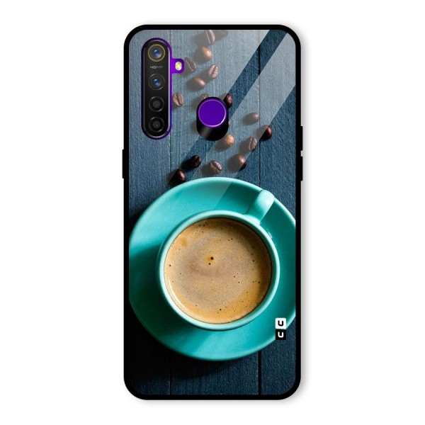 Coffee Beans and Cup Glass Back Case for Realme 5 Pro