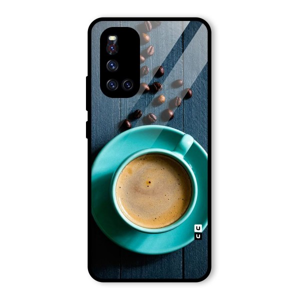 Coffee Beans and Cup Glass Back Case for Vivo V19
